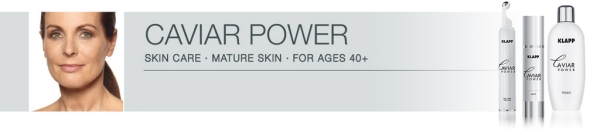 Imagen Banner Linea Cosmetica Caviar Power de Klapp con Caviar para Tratamientos Faciales Antiedad